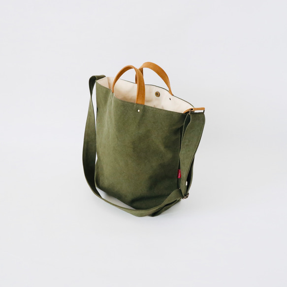 M・ボーイッシュショルダーtotebag／army duck 6枚目の画像