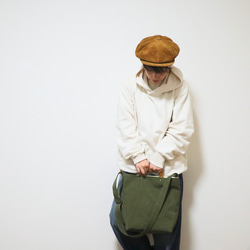 M・ボーイッシュショルダーtotebag／army duck 5枚目の画像