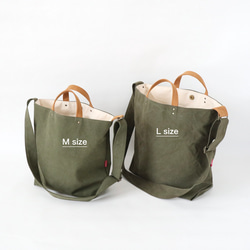 M・ボーイッシュショルダーtotebag／army duck 11枚目の画像