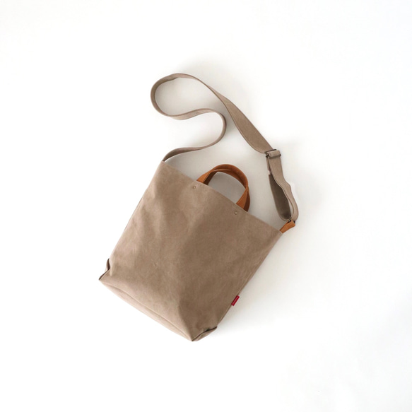 M・ボーイッシュショルダーtotebag／army duck 2枚目の画像