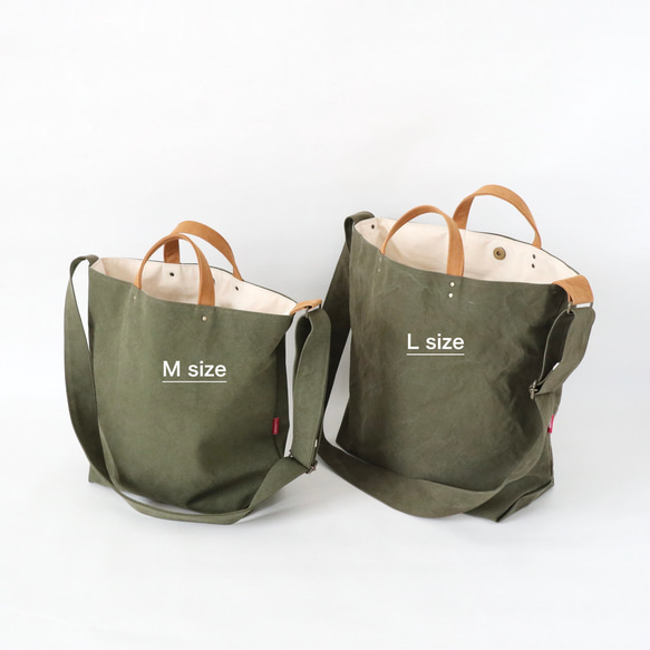 M・ボーイッシュショルダーtotebag／army duck 12枚目の画像