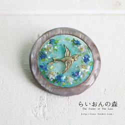 螺鈿　ブローチ c2619ff358e712e81cbb03b77a80a2