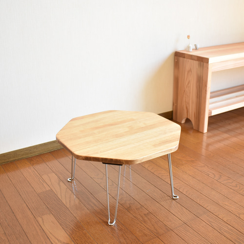 移転セール】ハチカクテーブル45 ローテーブル・リビングテーブル