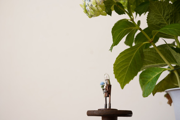 新作コラボ作品 「 いちりん 」淡いブルーの紫陽花 4枚目の画像