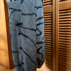 絞りの羽織から　もんぺパンツ　総丈８６ｃｍ　着物リメイク 8枚目の画像
