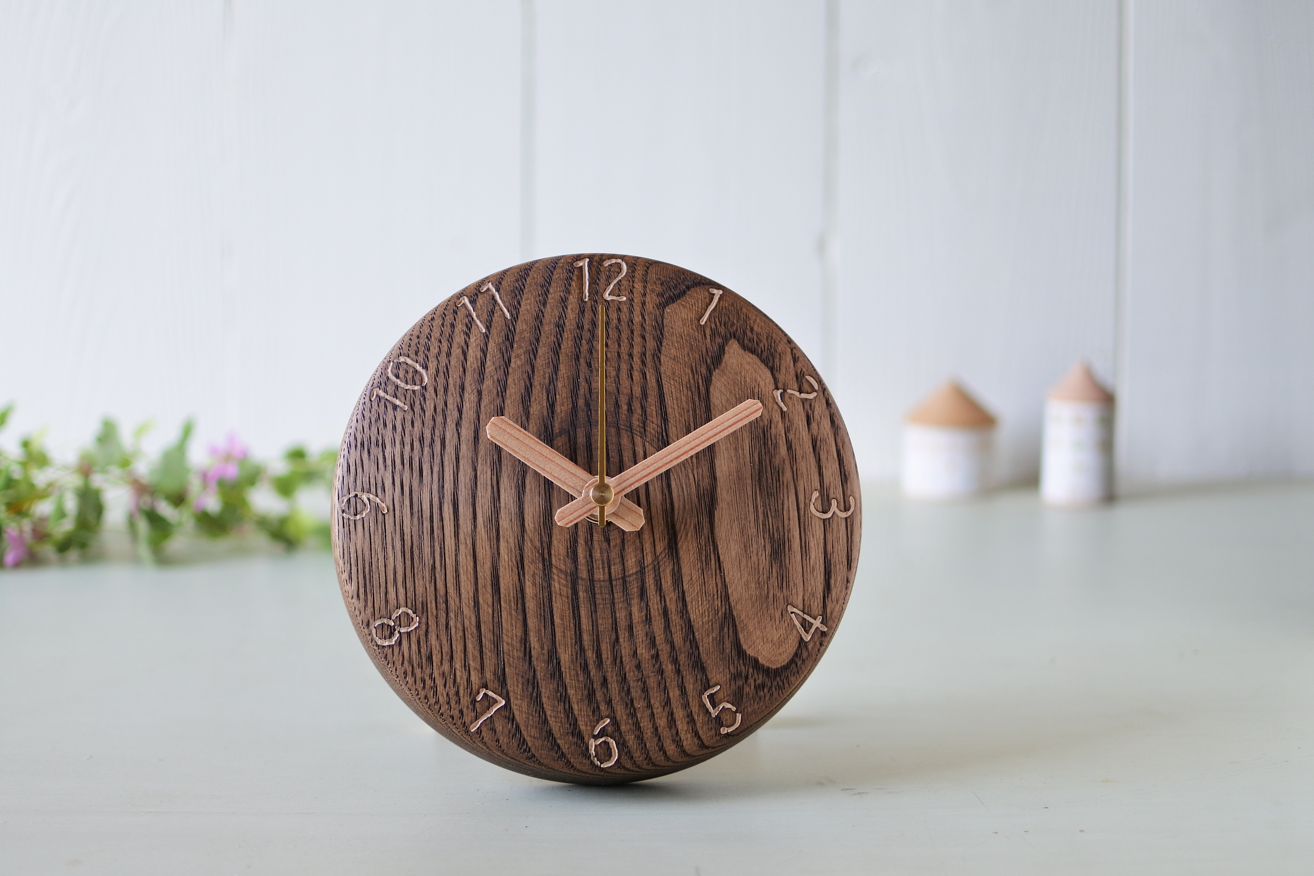 木の時計　掛時計　栗