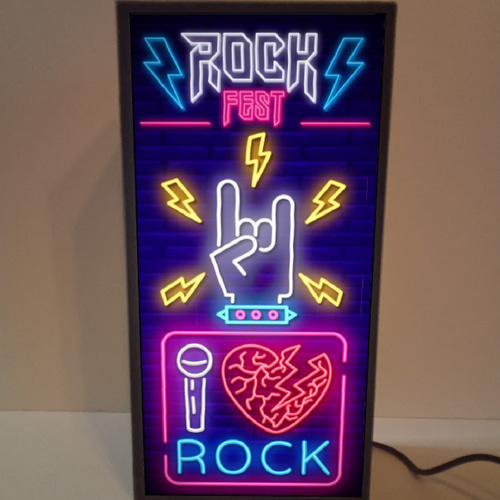 【Lサイズ】ロカビリー ギター ロックンロール 看板 置物 雑貨 ライトBOX Lサイズ】ロカビリー ギター ロックンロール 看板 置物 雑貨