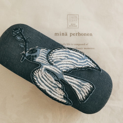 新品未使用　ミナペルホネン　ブローチ　おおかみ　wolf&flower レア＊wolf＆flower、オオカミさんブローチ〇ミナペルホネン