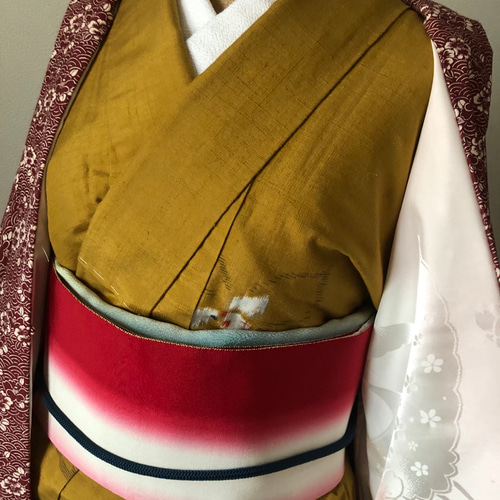 京やM226 正絹 長羽織 袷仕立て セミロング丈　羽織紐付 琳派 椿　日本の絹 楽天市場】長羽織 正絹の通販
