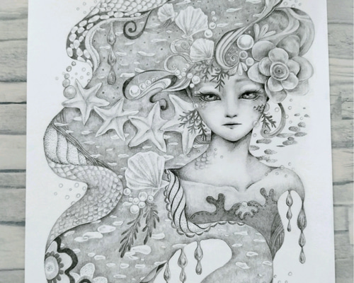 イラスト　手描き　原画　オーダーページ 手描き 色紙 イラストオーダー - メルカリ