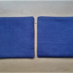 和・古布　絣・藍　リバーシブル　コースター　２枚セットーわ 4枚目の画像