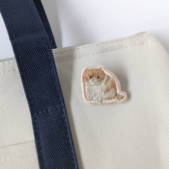 エキゾチックショートヘア 刺繍ブローチ 1枚目の画像