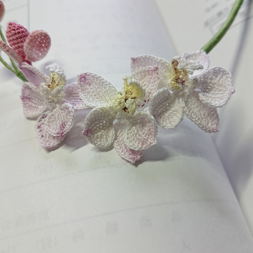 かぎ編み 胡蝶蘭 DMC80番レース糸 その他ファッション ミルチュチュ