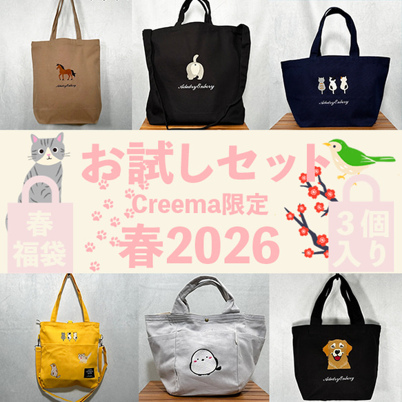 【免運費】2026春季福袋/精選試用套裝/Creema獨家/此價格包含3件商品 - 可愛時尚，女士適用 第1張的照片