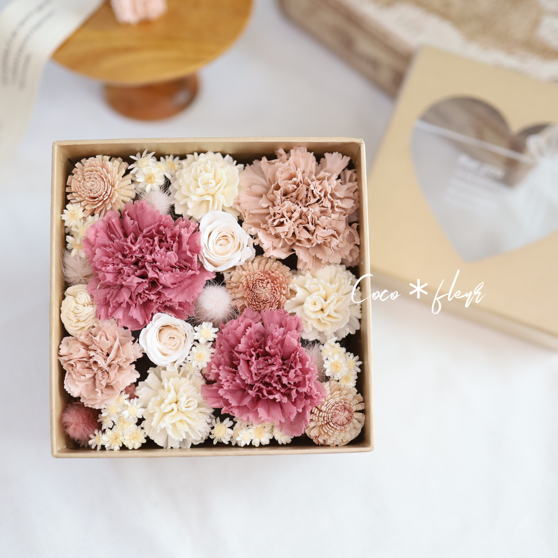 たいせつなおくりもの♡フラワーボックスアレンジ