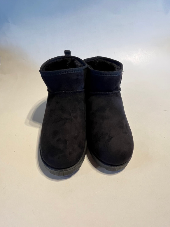 （メンズ）ペンギン ボアブーツ、靴、ブラック、オリジナルデザイン、シルクスクリーン, 冬ブーツ 3枚目の画像