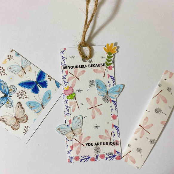 海外和紙テープ ピンクとんぼ 粉蜻蜓 和紙マスキングテープ(剥離紙付き) 装飾系 海外マステ 和紙膠帶 [WT24] 3枚目の画像