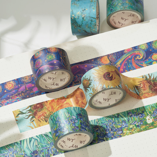 3/6巻 海外和紙テープ ヴァン・ゴッホの絵画 和紙マスキングテープ