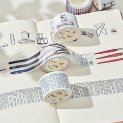 5巻 海外和紙テープ ミニマリズム 極簡主義 和紙マスキングテープ(剥離紙付き) 装飾系 海外マステ 和紙膠帶 3枚目の画像
