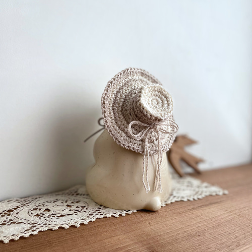 大きめの帽子 ベージュ しろくま貯金箱 北欧 東欧 その他インテリア