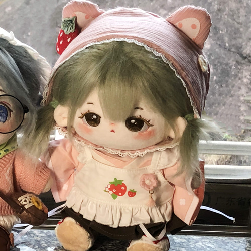 ぬいぐるみ着せ替え服 20cm ぬい服 ぬいぐるみ服 ＜苺大福＞ 耳付き
