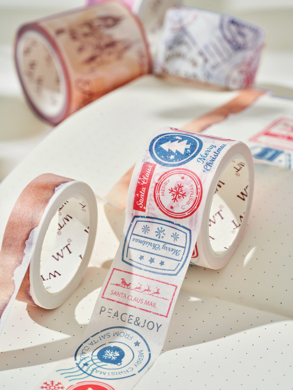 5巻 海外和紙テープ スタンプアルバム 和紙マスキングテープ(剥離紙付き) 切手 装飾系 海外マステ 和紙膠帶 WT46 3枚目の画像