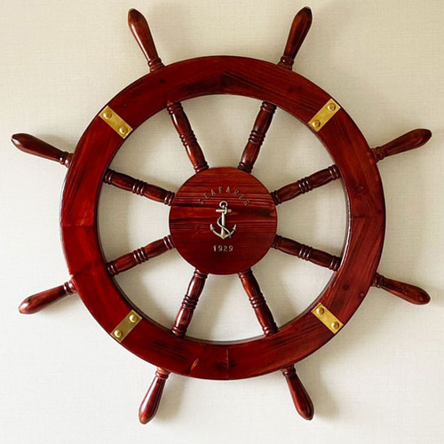 日本郵船株式会社 船舵 木製 ハンドル 操舵輪 インテリア 壁掛け