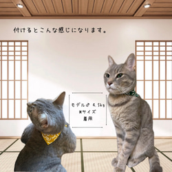 [富士山 x 藍色] 頭巾項圈 貓項圈 貓項圈 第4張的照片