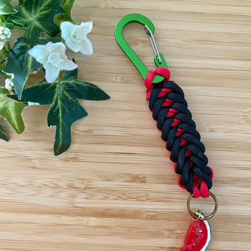 パラコード キーリング カラビナストラップ フルーツ キーリング