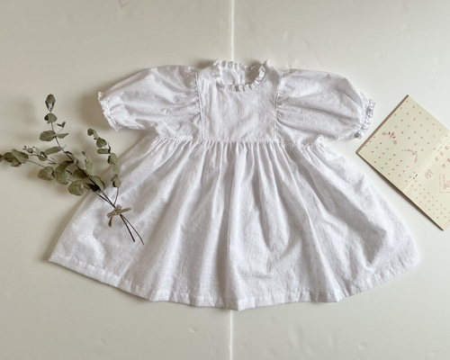 小花刺繍 コットンワンピース 子供服 teru teru 通販 15773760｜Creema