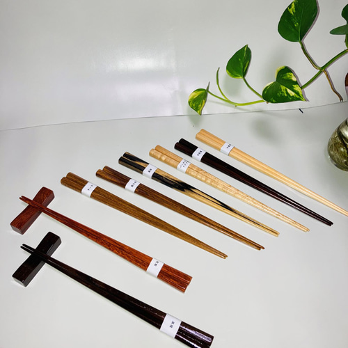 世界をめぐる銘木シリーズ 黒柿 銘木箸 黒 箸・箸置き