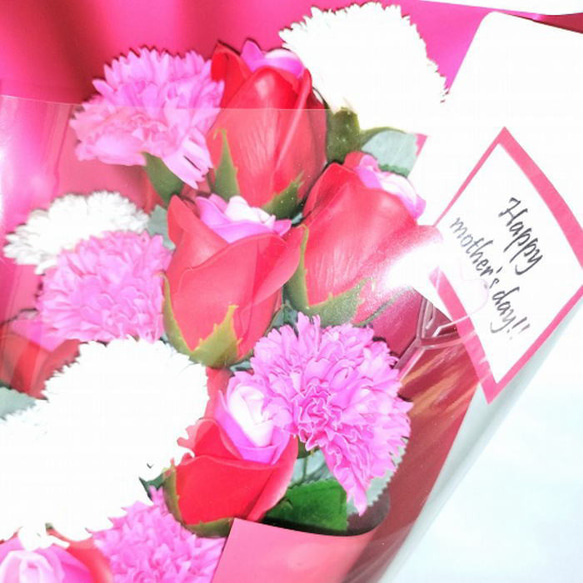 ソープフラワー薔薇 ローズ 花束 15本 フラワーギフト GIFT FOR YOU ギフトフォーユー 3枚目の画像