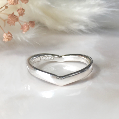 業界最安 遺骨リング 完全防水 樹脂密封 プラチナ・K18 V字ハート