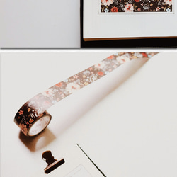 5巻 海外和紙テープ 学術研究所 和紙マスキングテープ(剥離紙付き) クラシカル 花 バイオリン 本 装飾系 海外マステ 7枚目の画像