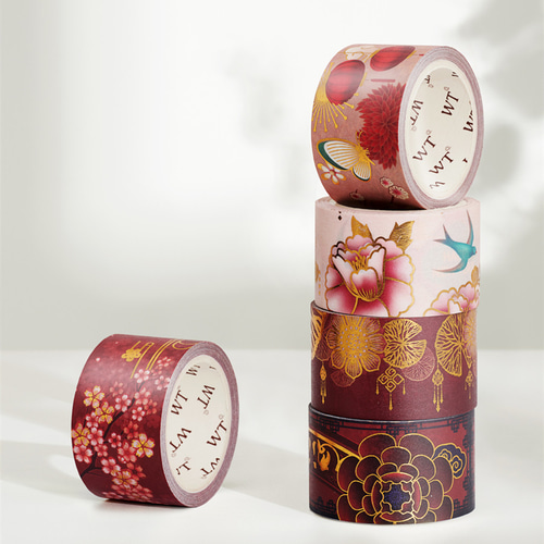 再追加販売 【3215】海外 マステ 巻売り 金箔押しマスキングテープ