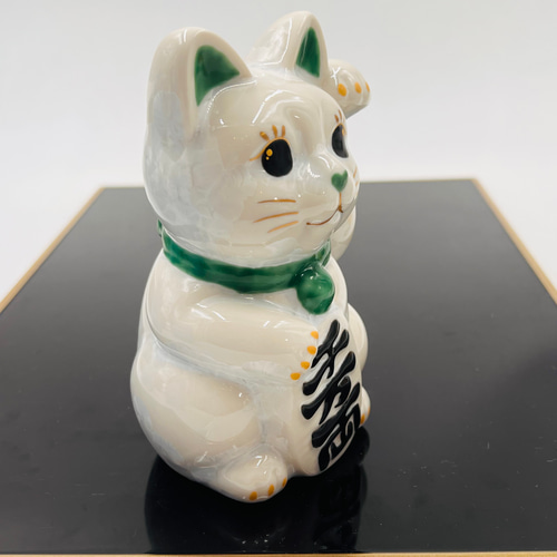 京焼・清水焼 花結晶ー招き猫(銀藤) 招き猫 京焼・清水焼窯元 陶あん