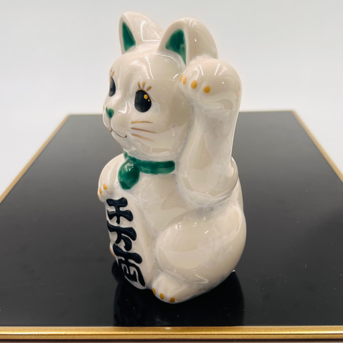 京焼・清水焼 花結晶ー招き猫(銀藤) 招き猫 京焼・清水焼窯元 陶