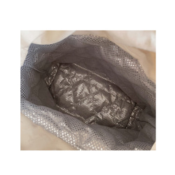 保冷バッグ　ランチバッグ　お弁当袋  くま テディベア チェック ハンドメイド 6枚目の画像