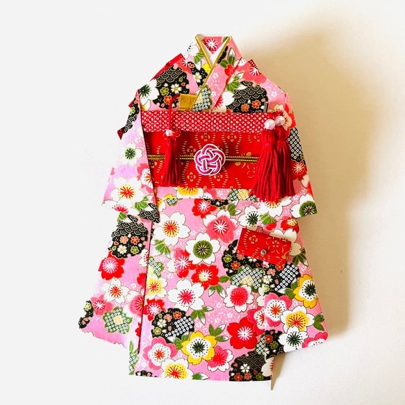 着物のお祝い袋536 ご祝儀袋　ピンク地　桜 1枚目の画像