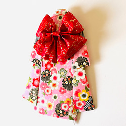 着物のお祝い袋536 ご祝儀袋　ピンク地　桜 5枚目の画像