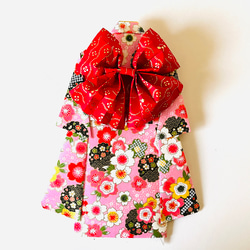着物のお祝い袋536 ご祝儀袋　ピンク地　桜 4枚目の画像