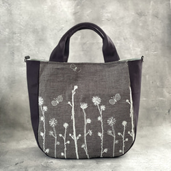 ⚮̈ミナペルホネン choucho ＋ nopparaブラック まるっこトートＬ