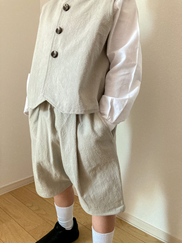 子供服セットアップスーツ｜110〜130cm｜キッズフォーマル｜ナチュラル子供服｜ 16枚目の画像