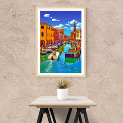 【アートポスター】イタリア キオッジャの街角（作品No.493） 2枚目の画像