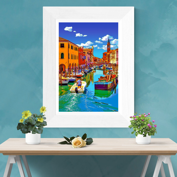 【アートポスター】イタリア キオッジャの街角（作品No.493） 3枚目の画像