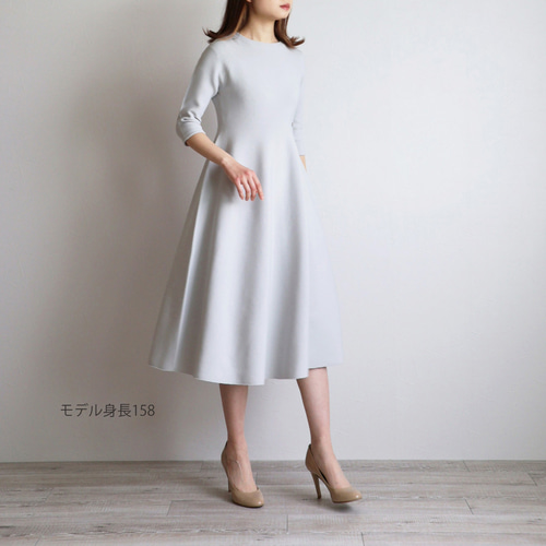 華奢見えが叶う◎】ホールガーメント フィットアンドフレア