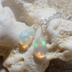 *sv925*Ethiopian Opal Swing Earrings エチオピア産ウェロオパール☆アメリカンピアス 17枚目の画像