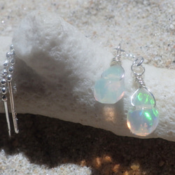 *sv925*Ethiopian Opal Swing Earrings Welo Opal 來自 埃塞俄比亞☆American 第16張的照片