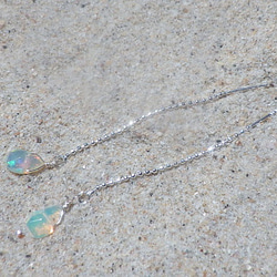 *sv925*Ethiopian Opal Swing Earrings エチオピア産ウェロオパール☆アメリカンピアス 10枚目の画像