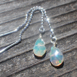 *sv925*Ethiopian Opal Swing Earrings エチオピア産ウェロオパール☆アメリカンピアス 20枚目の画像